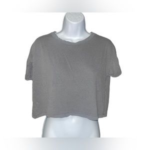 GRAY CROP TEE